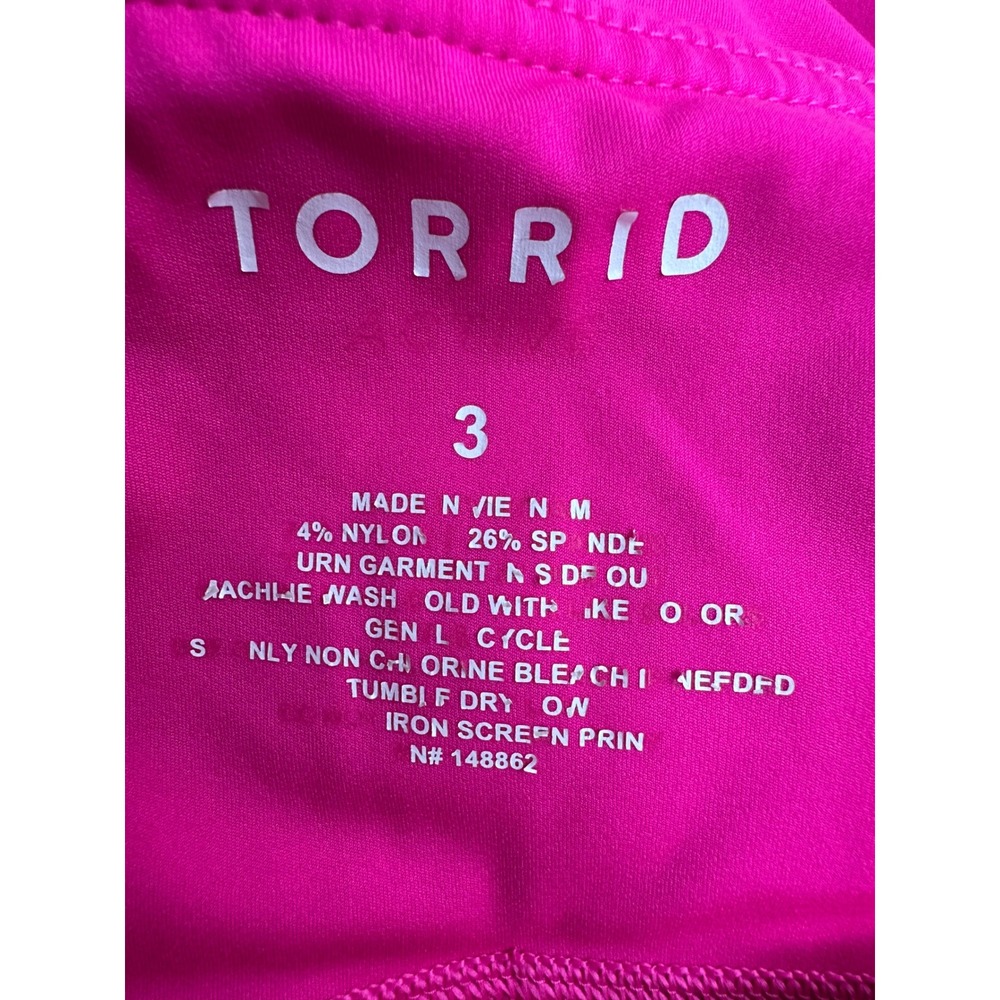 Torrid Pink High Waist Active Crop Leggings Side Pockets Plus Size 3 3X RN148862 - Picture 4 of 7